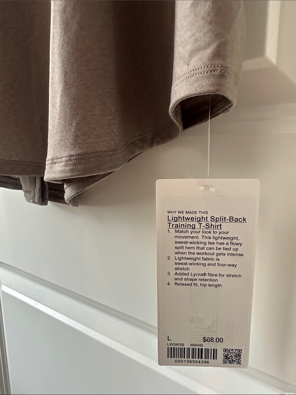 lululemon athletica Relaxed Crew Tee in Taupe - Picture 3 of 5